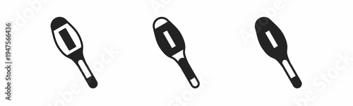 Thermometer icon on white background. Vector logo thermometer illustration.