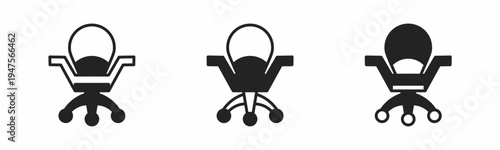 Chair icon on white background. Vector logo chair illustration.