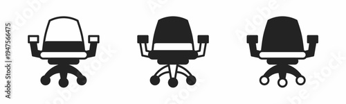 Chair icon on white background. Vector logo chair illustration.
