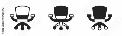 Chair icon on white background. Vector logo chair illustration.