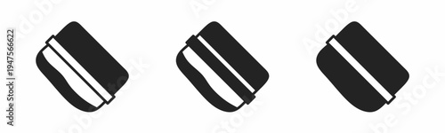 Eraser icon on white background. Vector logo eraser illustration.