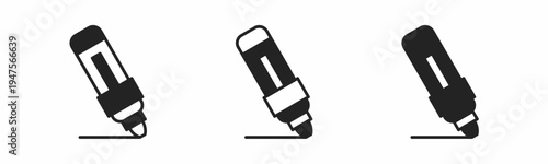 Crayon icon on white background. Vector logo crayon illustration.