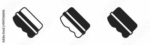 Eraser icon on white background. Vector logo eraser illustration.