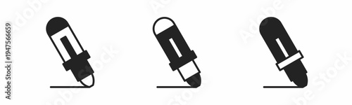 Crayon icon on white background. Vector logo crayon illustration.