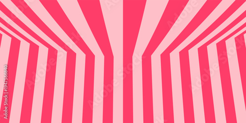 Empty Pink studio room background. Empty room with spotlight effect. Use for product display presentation, cosmetic display mockup, showcase, media banner, etc. Vector illustration.