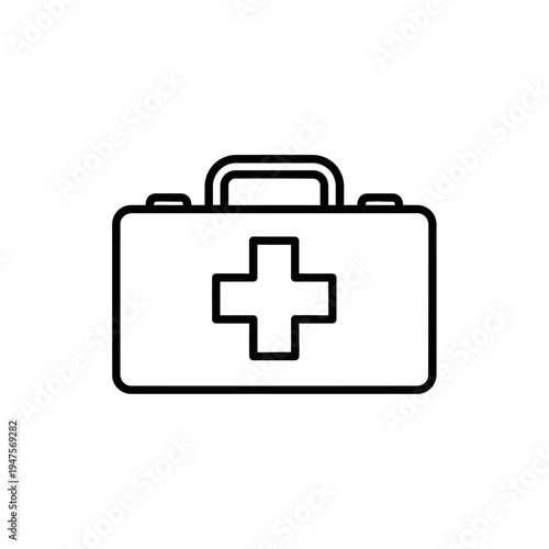 First aid kit box icon.
