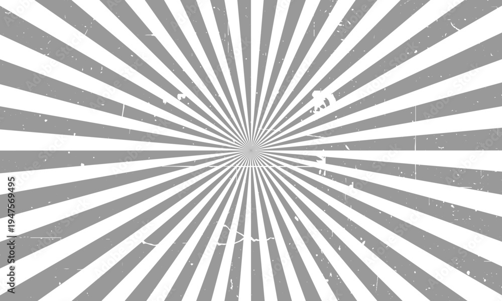 Obraz premium Gray and white grunge sunburst background. Vector eps10