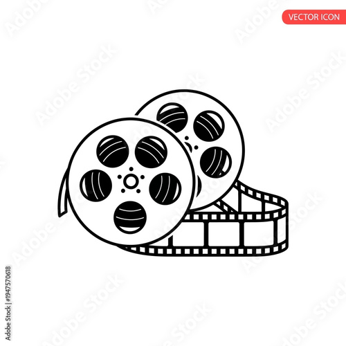 Film Reel and Movie Film Strip.