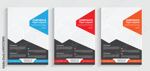 Corporate identity flyer layout template