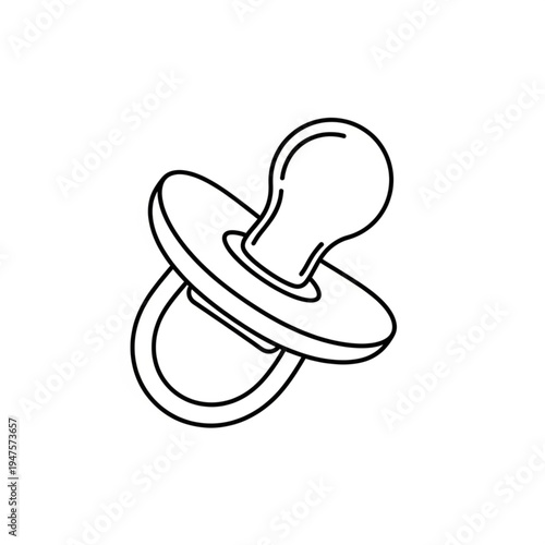Baby Pacifier Soother Illustration Simple Design.