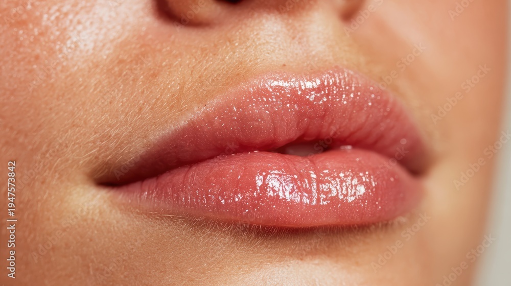 Obraz premium beauty campaigns, enhance natural beauty with our lip oil, for a hydrated, glowing look perfect for beauty and skincare campaigns