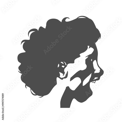 Isolated woman avatar expressions face. Negative emotions. Young woman screaming with in an open mouth.