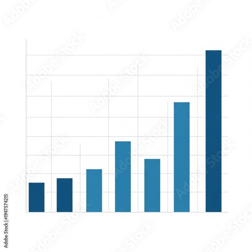 Blue Bar Graph with Increasing Values.