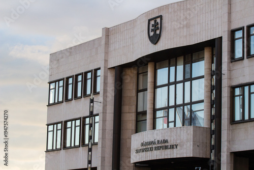 Bratislava, Slovakia - November 18,2019: Slovak National Parliament