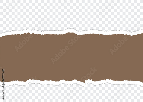 Torn paper set vector design, Ripped torn paper illustration vector background.Torn, ripped torn design, pieces of horizontal black paper with soft shadow squared background.