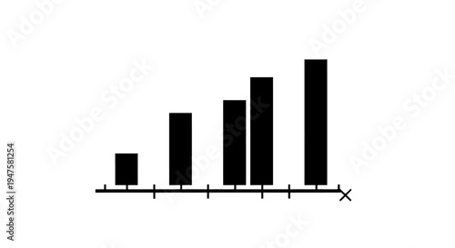 Black bars on a graph chart.