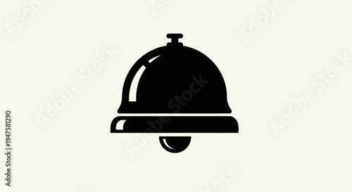 Black bellhop service cloche cover.