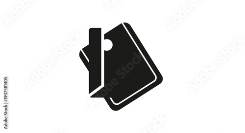 Black puzzle piece turning corner.