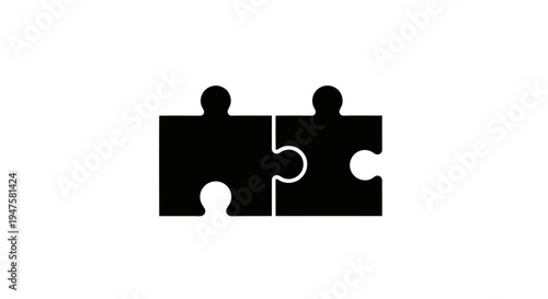 Black puzzle pieces connected together.