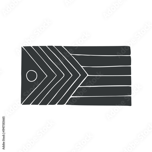 Vector hand drawn sketch doodle LGBTQ flag isolated on white background