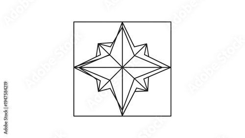 Geometric star shape design element.