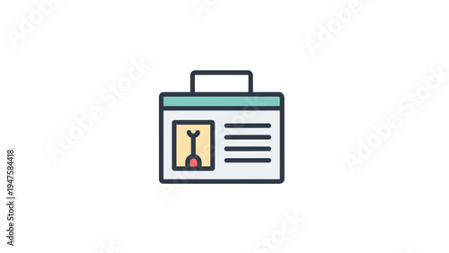 Simple Icon of a Briefcase.