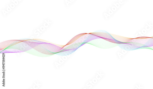 Photography Vibrant abstract wave composed of myriad colorful particles creating a dynamic,
