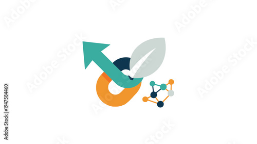 Upward Trend Graph with Rocket Boost.