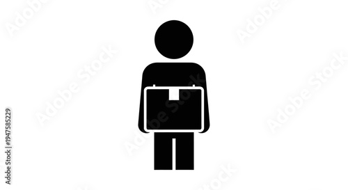 Businessman with briefcase in hand standing.