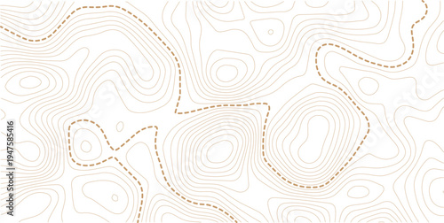 Geographic line map with elevation assignments. Topographic map background. Vector illustration