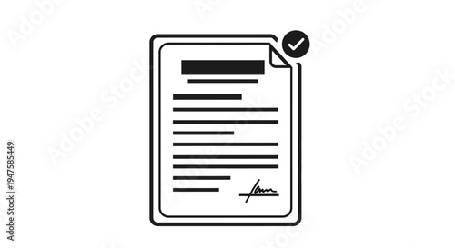 Document with signature and checklist.