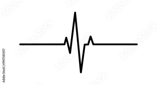 ECG heartbeat pulse line graph wave.