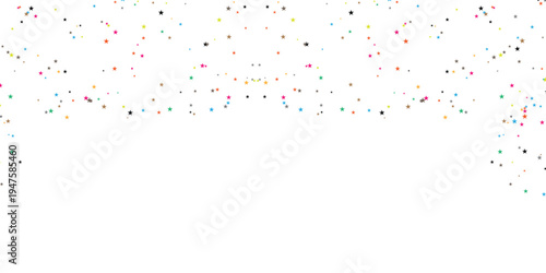 Vector Design Colorful star confetti on white background for celebration and party decoration