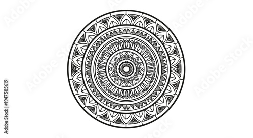 Intricate circular mandala design pattern.