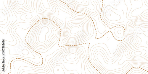  Geographic line map with elevation assignments. Topographic map background. Vector illustration
