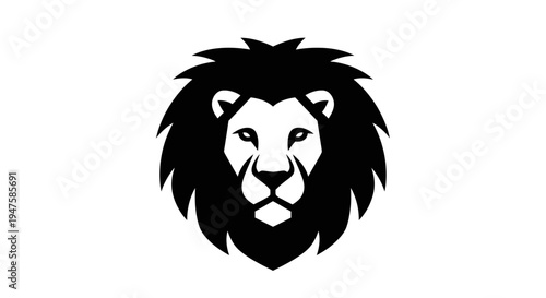 Lion head with long mane.