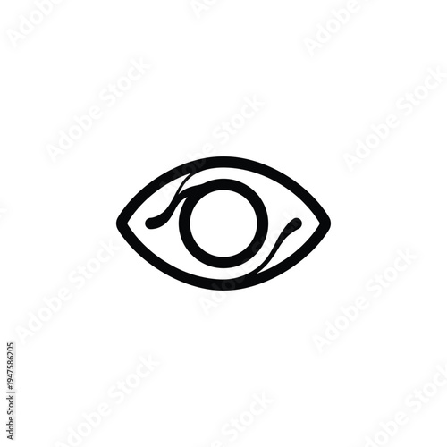 Open Eye Mindfulness Monoline Vector