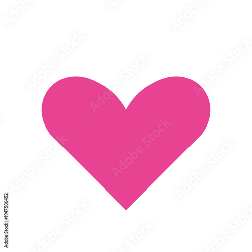 A shiny pink heart 3d illustration isolated on a white background serves as a romantic symbol of love and passion for a Valentine's Day wedding decoration or holiday design icon