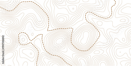  Geographic line map with elevation assignments. Topographic map background. Vector illustration
