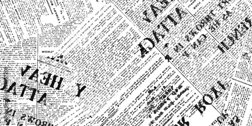 white rough blank dirty old english newspaper page grunge wallpaper texture.