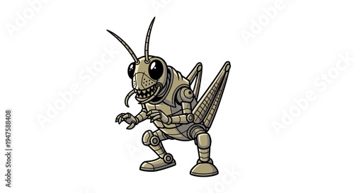 Robot Grasshopper Insect Machine Mechanical Creature.