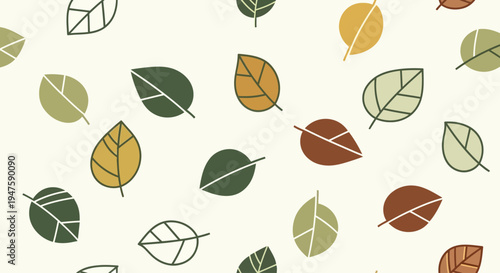 Colorful Leaves Falling From Trees.