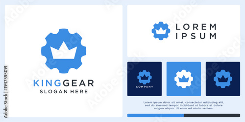 Gear king logo design template