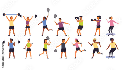 Personal trainer guiding gym session with physical exercises. Individual fitness instructor, sports workout. Professional coach supervision. Fitness training, health exercise