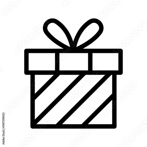 Wrapped Gift Box Icon for Presents, Celebrations, Holidays, and Special Occasions