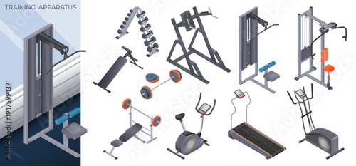 Personal trainer guiding gym session with physical exercises. Individual fitness instructor, sports workout. Professional coach supervision. Fitness training, health exercise