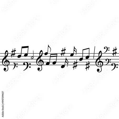 A musical composition with notes and symbols.