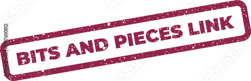 Bilde på lerret Grungy texture stamp displaying text Bits and Pieces Link for diverse informatio