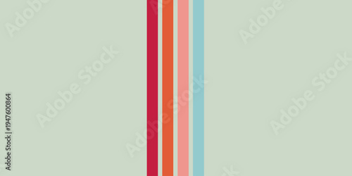 A colorful striped pattern on a muted green background