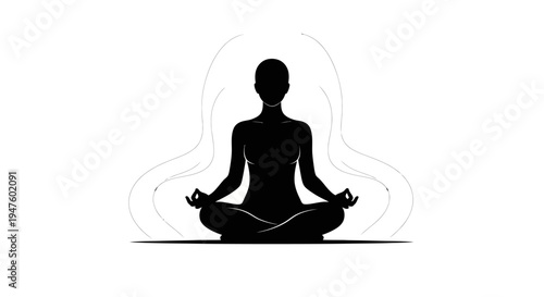 Person sitting in meditation posture.